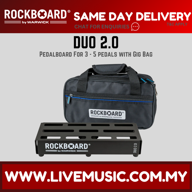 Rockboard by Warwick DUO 2.0 w/ Gig Bag 31.8 x 14.2 cm