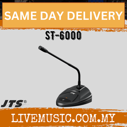 JTS ST-6000 Gooseneck microphone set with solid metal body base ( ST6000 / ST 6000 )