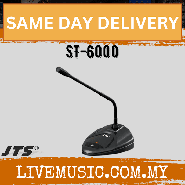 JTS ST-6000 Gooseneck microphone set with solid metal body base ( ST6000 / ST 6000 )