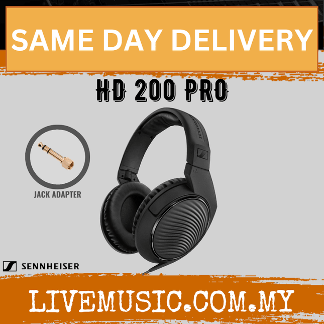 Sennheiser HD 200 PRO Closed-back Monitoring Headphones (HD200 PRO/HD-200-PRO)