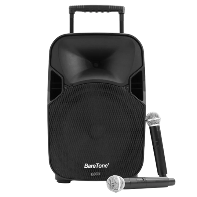 Baretone MAX12AL 12" Portable Speaker with Two UHF Wireless Microphone ( MAX-12AL MAX 12AL )