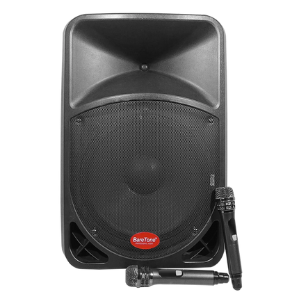 Baretone BT-3H1515BWR 15" Portable Speaker With Two Handheld Wireless Mic ( BT 3H1515BWR BT3H1515BWR )