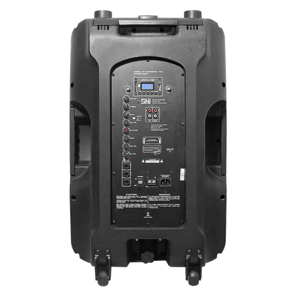 Baretone BT-3H1515BWR 15" Portable Speaker With Two Handheld Wireless Mic ( BT 3H1515BWR BT3H1515BWR )