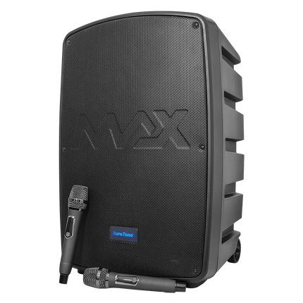 Baretone MAX15NB 15" Active Portable Speaker With 2 Wireless mic ( MAX-15NB MAX 15NB )