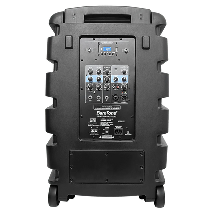 Baretone MAX15NB 15" Active Portable Speaker With 2 Wireless mic ( MAX-15NB MAX 15NB )