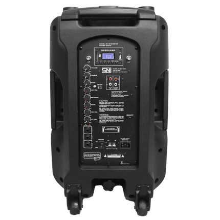 Baretone BT-3H1212BWR 12" Portable Speaker With Two Handheld Wireless Mic ( BT 3H1212BWR BT3H1212BWR )