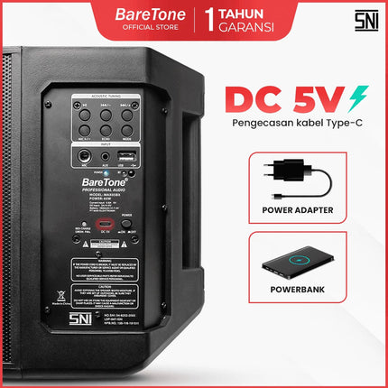 Baretone MAX05BX 5.5" Portable Speaker ( MAX-05BX MAX 05BX )