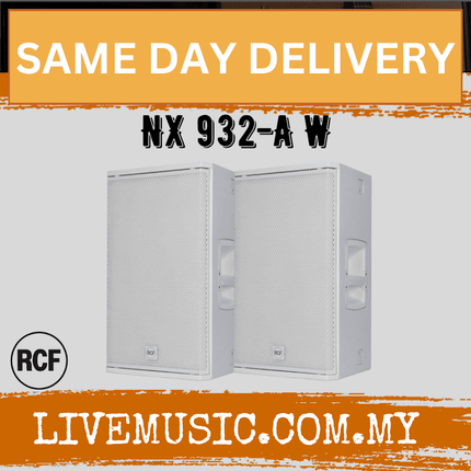 RCF NX 932-A 12'' 2-Way Active Speaker w/Speaker Stand And Cable - White - Each / Pair ( NX932 / NX932A )