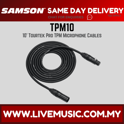 Samson Tourtek Pro TPIW25 Woven Fabric Instrument Cables ( TPIW-25 / TPIW 25 )