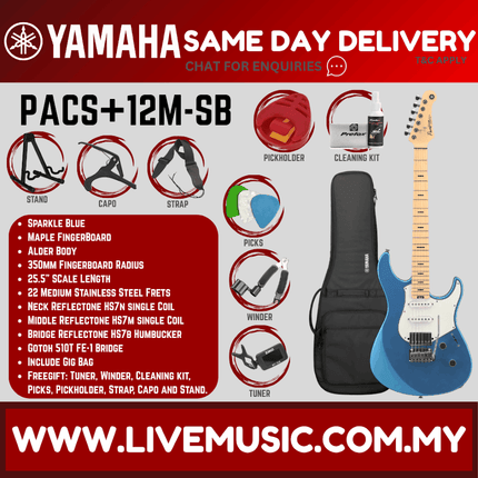 Yamaha PACS+12M Pacifica Standard Plus Electric Guitar - Sparkle Blue ( PACS+12M / PACS+12M )