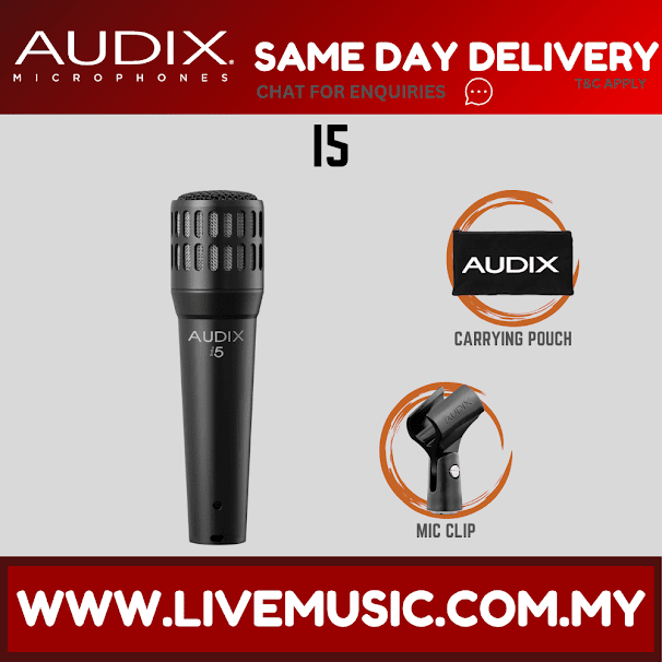 Audix i5 Cardioid Dynamic Instrument Microphone ( i-5 / i 5 )