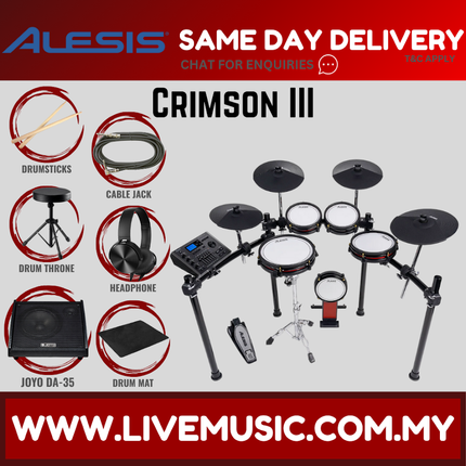Alesis Crimson III Electronic Drum Kit With Mesh Heads ( Crimson 3 Crimson3 CrimsonIII )
