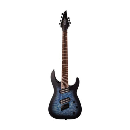 Jackson X Series Soloist SLATX7 QM Multi-Scale Electric Guitar - Trans Blue Burst