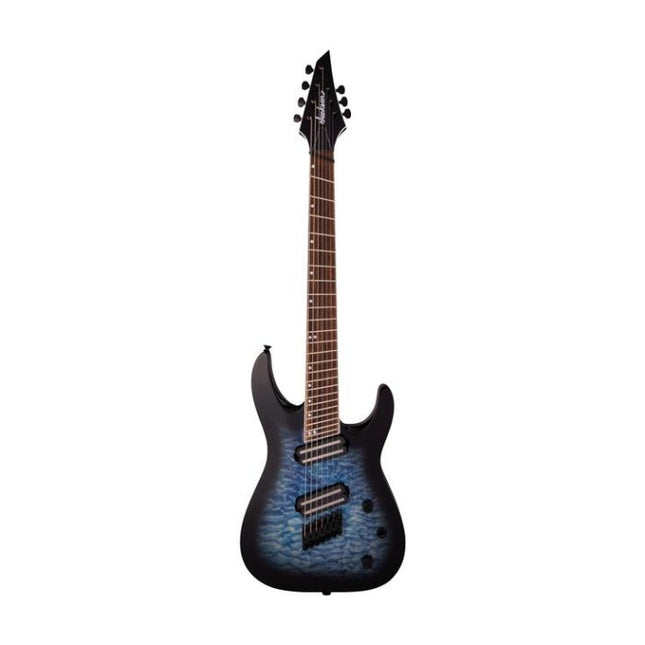 Jackson X Series Soloist SLATX7 QM Multi-Scale Electric Guitar - Trans Blue Burst