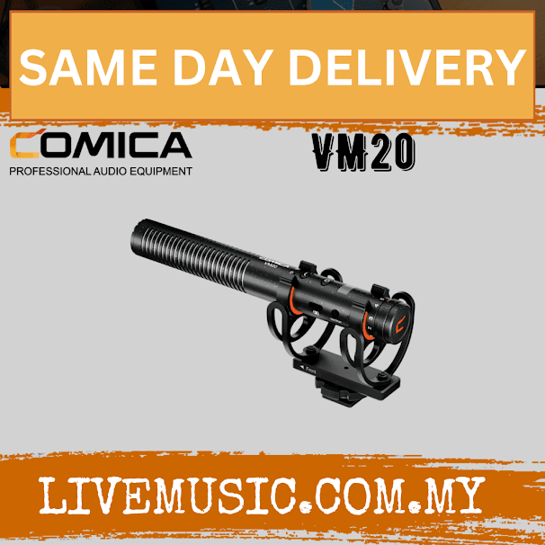 Comica Audio VM20 Multi-Functional Super Cardioid Condenser Shotgun Microphone (VM 20 VM-20)