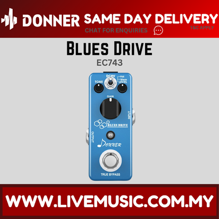 Donner Blues Drive Overdrive Effect Pedal