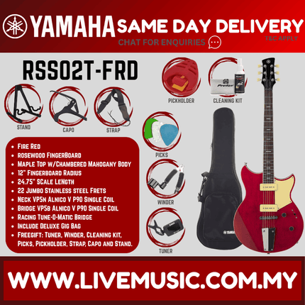 Yamaha Revstar Standard RSS02T Electric Guitar - Fire Red ( RSS02T / RSS 02T )