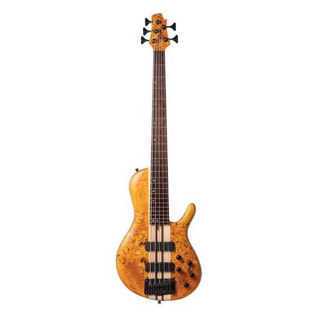 Cort A5 Plus SC Electric Bass Guitar Jatoba Fretboard with Case - Amber Open Pore (A-5/A 5)