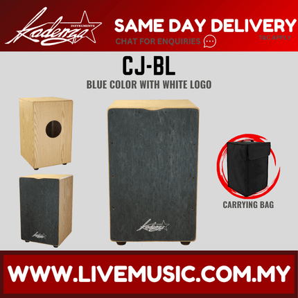 Kadenza Cajon CJ-AS CJ-BL CJ-BW CJ-RD CJ-ZB w/Carry Bag and White Logo - ( CJAS CJBL CJBW CJRD CJZB )