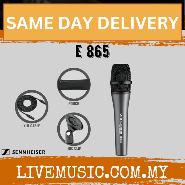 Sennheiser E 865 Handheld Condenser Microphone with FREE Mic Cable ( E865 / E-865 )