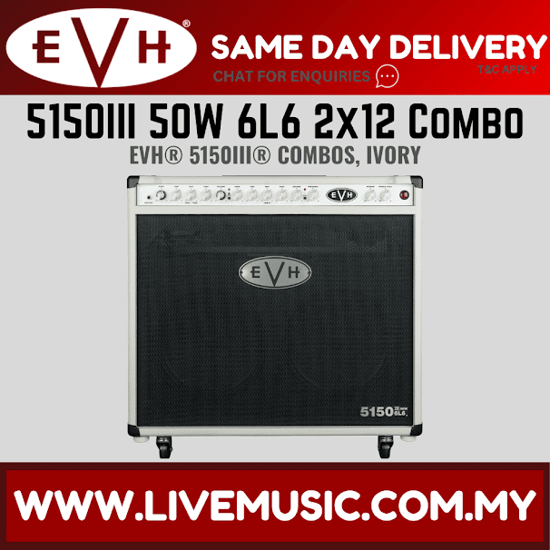 EVH 5150III 50W 6L6 2x12 Guitar Combo Amplifier - Ivory