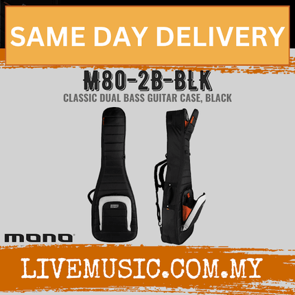 Mono Classic Dual Bass Guitar Case - Black (M80-2B-BLK)