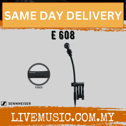 Sennheiser E 608 Dynamic Super-cardioid Miniature Instrument Microphone (E608/E-608)