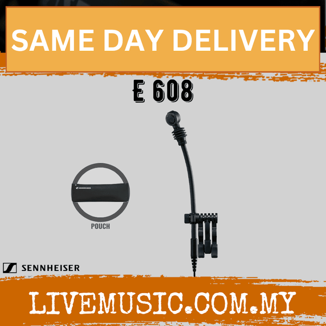 Sennheiser E 608 Dynamic Super-cardioid Miniature Instrument Microphone (E608/E-608)