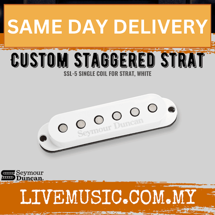 Seymour Duncan SSL5 Custom Staggered Pickup For Strat - White (SSL-5)