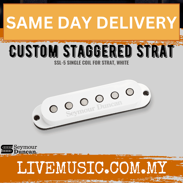 Seymour Duncan SSL5 Custom Staggered Pickup For Strat - White (SSL-5)