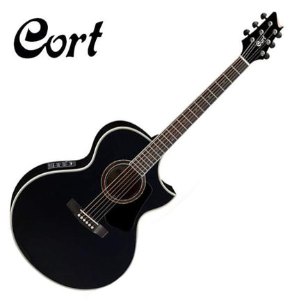 Cort NDX20 - Acoustic-Electric Guitar Ovangkol Fretboard with Gig Bag - Black (NDX 20/NDX-20)