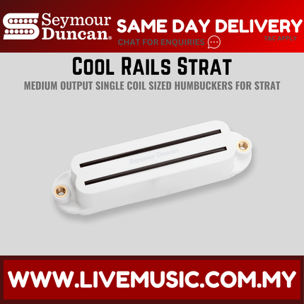 Seymour Duncan SCR-1B Cool Rails Strat Bridge Pickup - White (SCR1B)