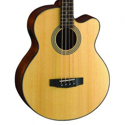 Cort SJB5F - Acoustic-Electric Bass Guitar Rosewood Fretboard with Gig Bag - Natural Satin (SJB 5F/SJB-5F)