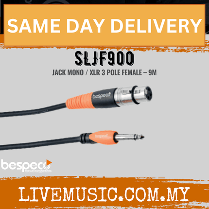 Bespeco SLJF900 Silos Series Microphone Cables Jack To Cannon 9M ( SLJF 900 / SLJF-900 )
