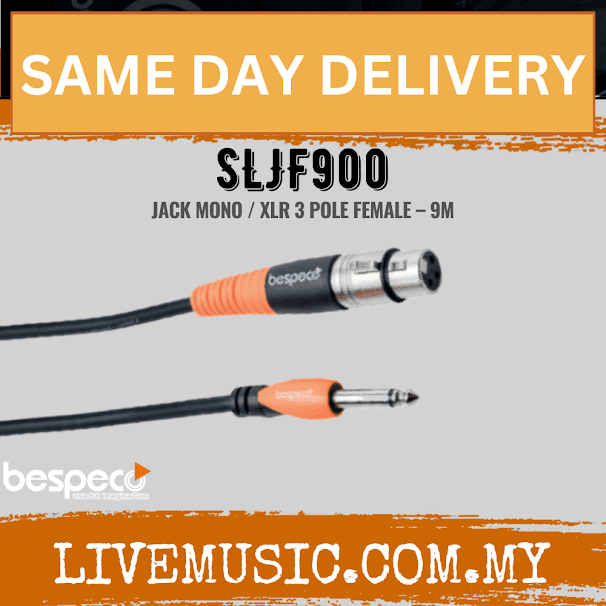 Bespeco SLJF900 Silos Series Microphone Cables Jack To Cannon 9M ( SLJF 900 / SLJF-900 )
