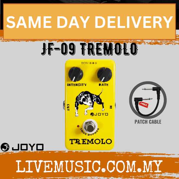 Joyo JF-09 Tremolo Circuitry Of Beloved Classic Tube Amplifiers For Electric Guitar Effect Pedal ( JF09 / JF 09 )