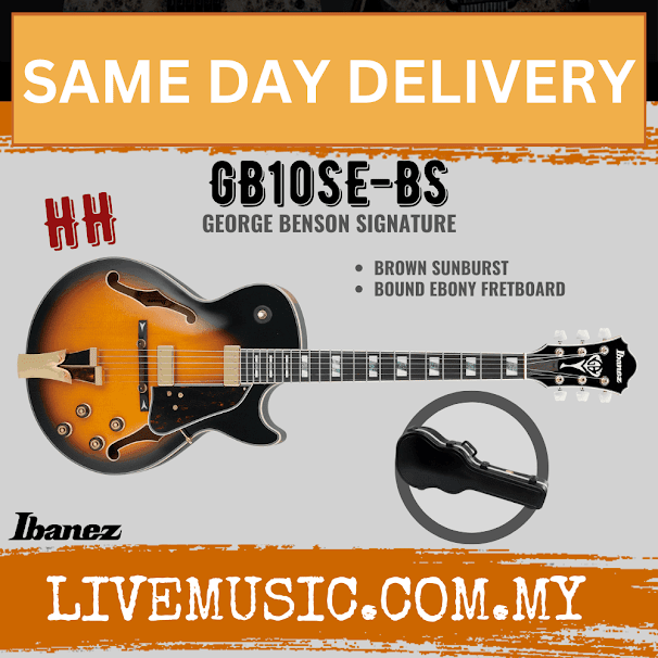 Ibanez GB10SE-BS George Benson Signature - Brown Sunburst ( GB10SE BS / GB10SEBS )