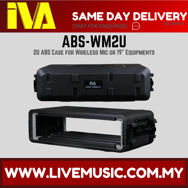 IVA ABS-WM2U 2U ABS Case for Wireless Mic or 19" Equipments  ( ABSWM2U / ABS WM2U )