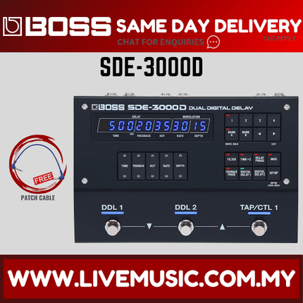 Boss SDE-3000D Dual Digital Delay Effect Pedal ( SDE3000D / SDE 3000D )