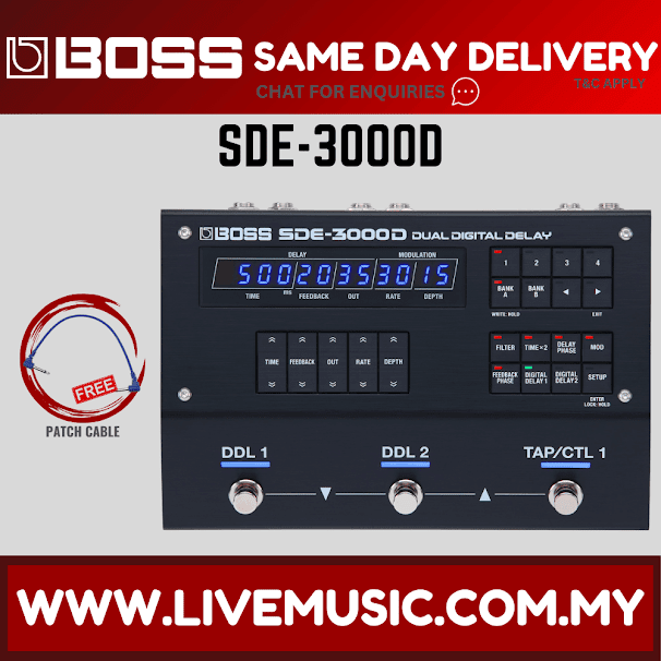 Boss SDE-3000D Dual Digital Delay Effect Pedal ( SDE3000D / SDE 3000D )