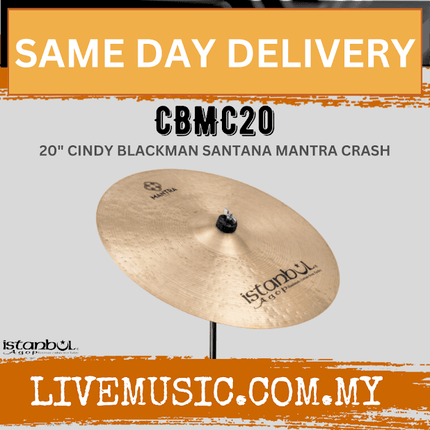 20-inch crash cymbal with Cindy Blackman Santana mantra, natural bronze finish