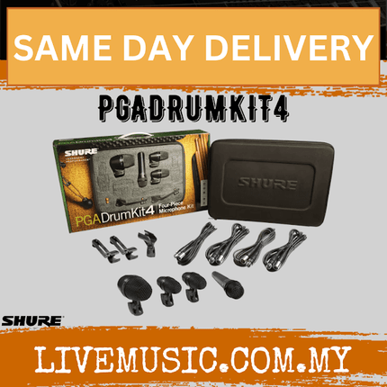Shure PGADRUMKIT4 4-piece Drum Microphone Kit (PGA DrumKit 4)