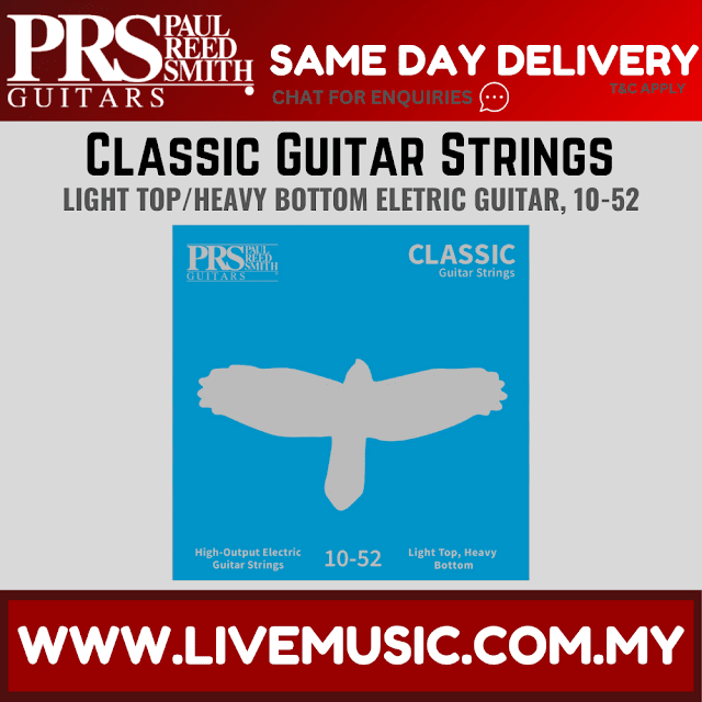 PRS Classic Light Top/Heavy Bottom Electric Guitar Strings, 10-52