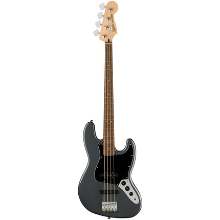 Squier Affinity Series Jazz Bass Guitar, Laurel Fretboard - Charcoal Frost Metallic