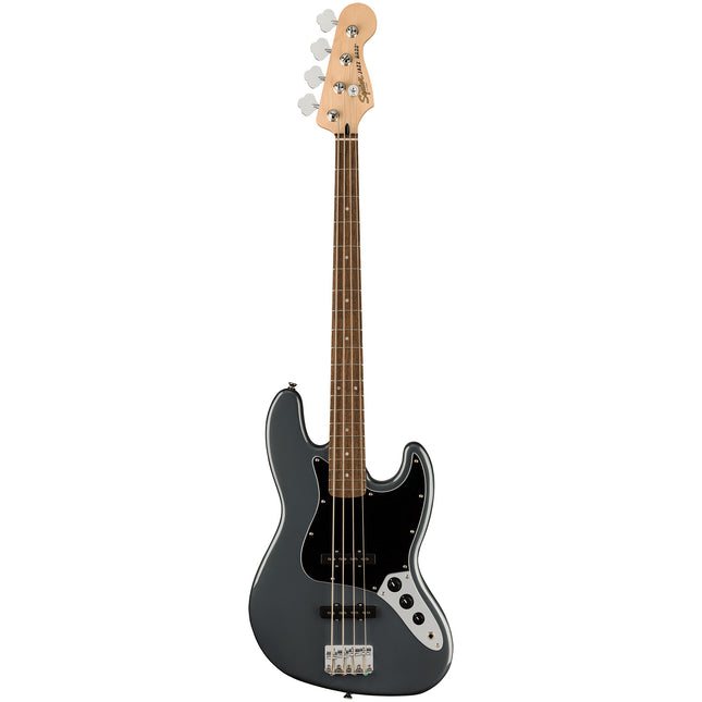 Squier Affinity Series Jazz Bass Guitar, Laurel Fretboard - Charcoal Frost Metallic
