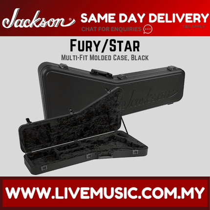 Jackson Fury/Star Multi-Fit Guitar Molded Case, Black