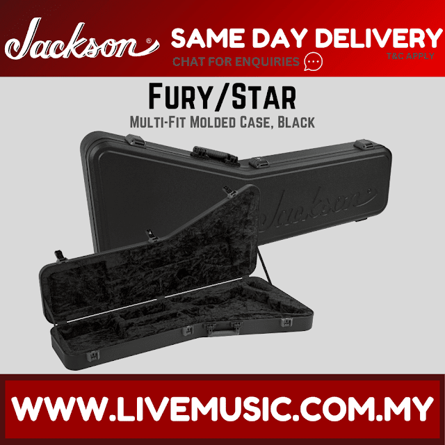 Jackson Fury/Star Multi-Fit Guitar Molded Case, Black