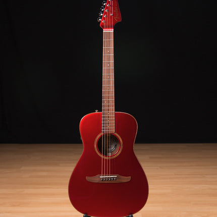 Fender California Malibu Classic Small-Bodied Acoustic-Electric Guitar with Bag - Hot Rod Red Metallic
