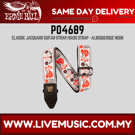 Ernie Ball Jacquard Guitar Strap ( Red Bird Winter )