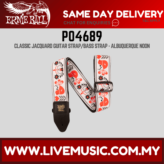 Ernie Ball Jacquard Guitar Strap ( Red Bird Winter )